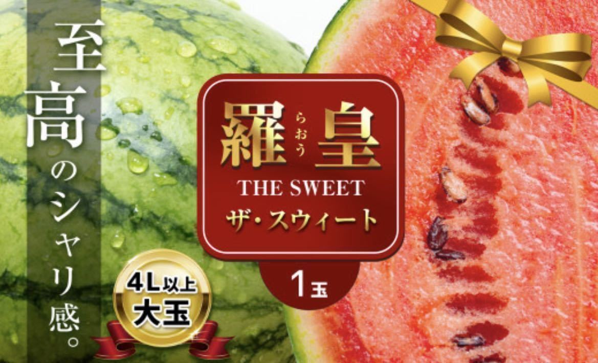 特大セット】大玉スイカの最高傑作【羅皇】4Lサイズ2玉セット（19〜