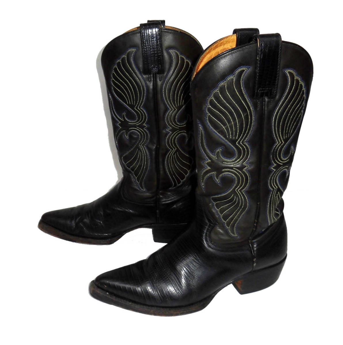 ☆Botas Jaca ハカ 本革レザー ウエスタンブーツ 黒 7 1/2 (25.5cm)