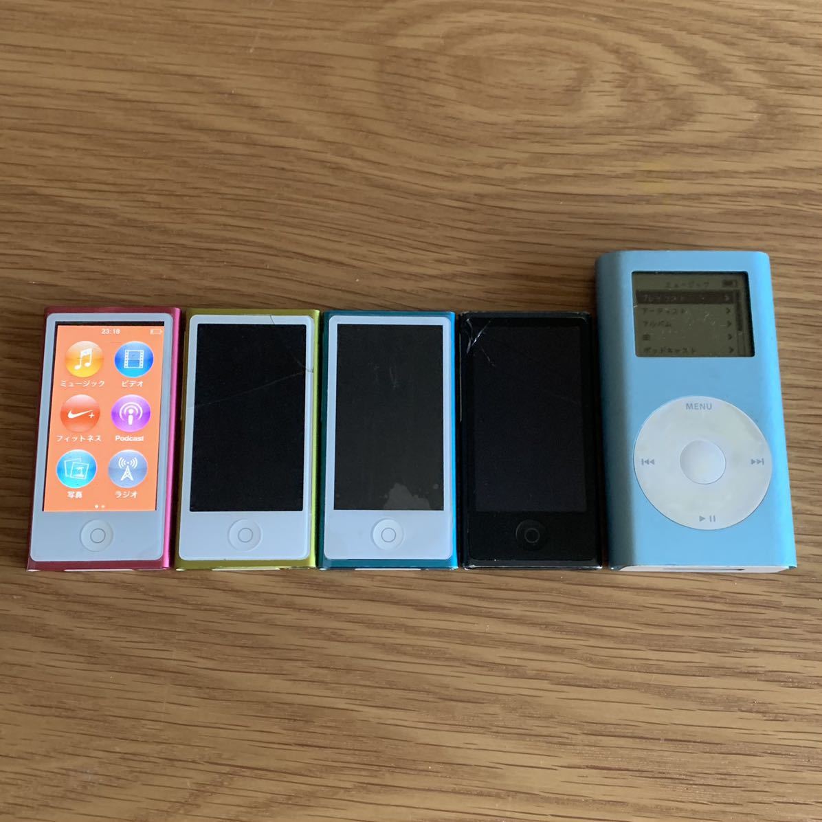 【動作確認済】iPod nano 5台セット 第2.4.5.6.7世代まとめ売り 動作確認済】iPod nano 5台セット 第2.4.5.6.7世代まとめ売り ユ