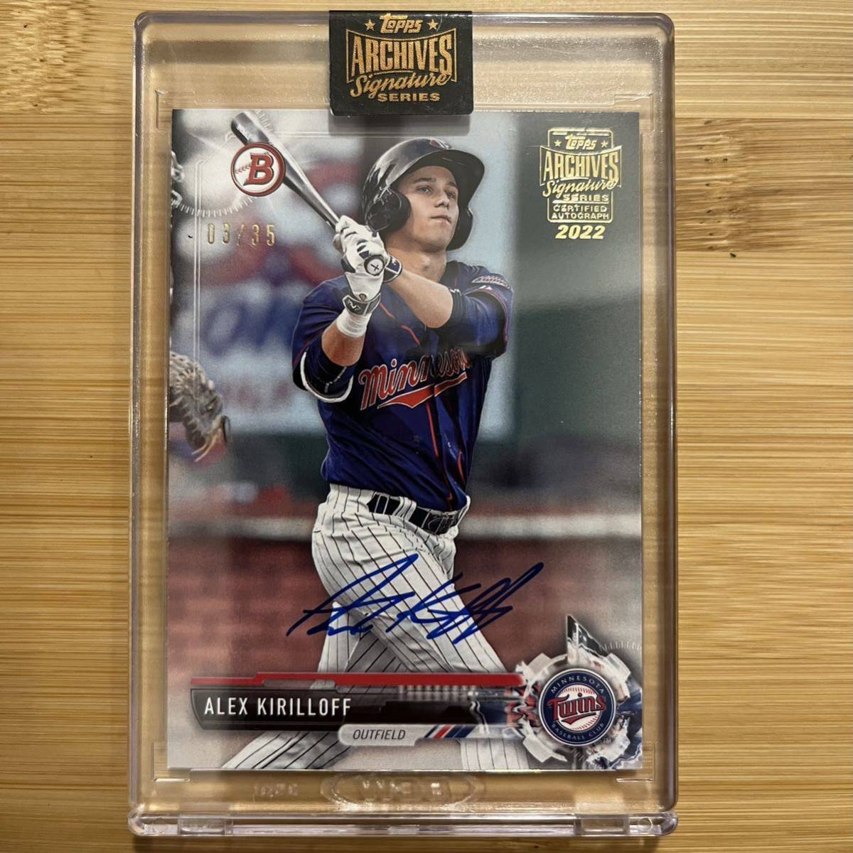 90枚限定 2022 Topps Archives Signature Alex Kirilloff アレックスキリロフauto 直筆サイン ...