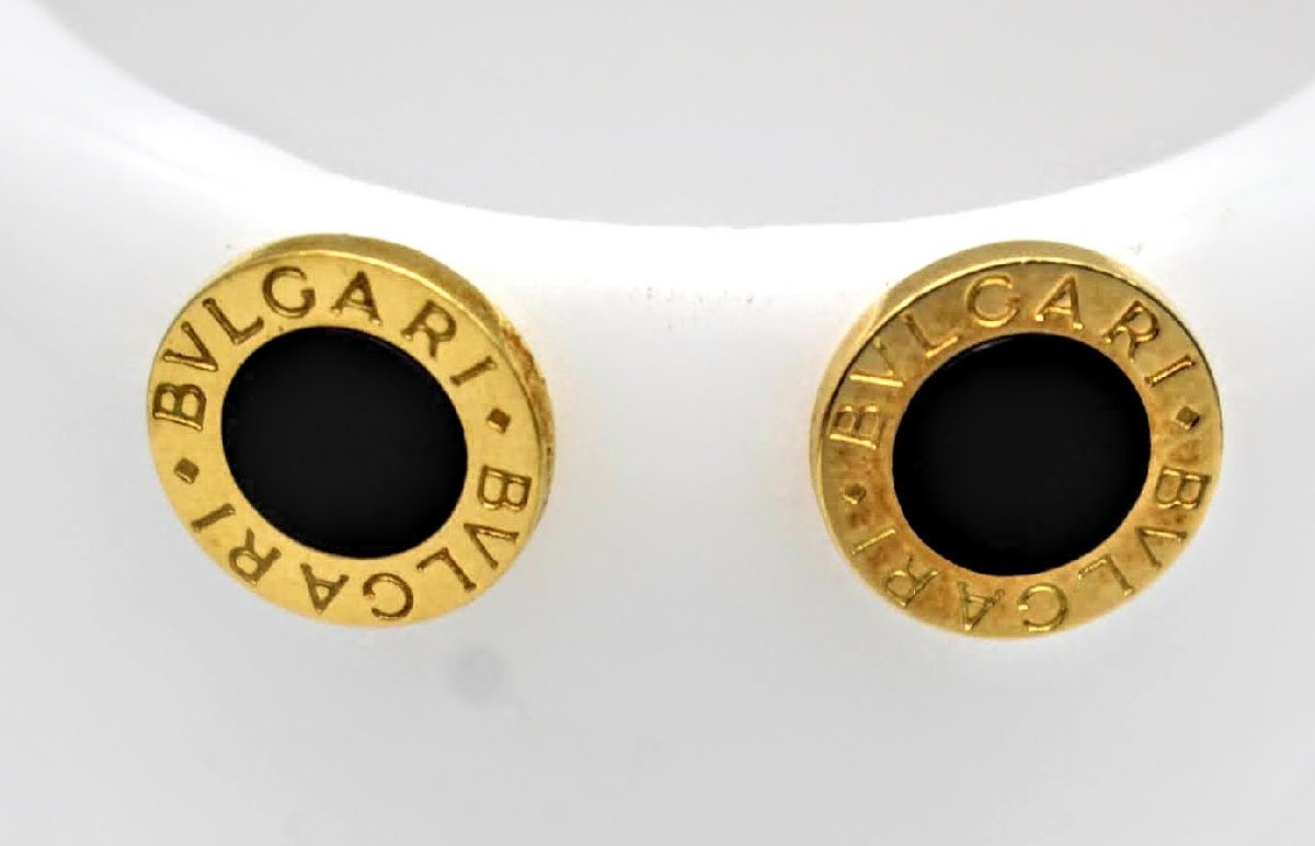 ★さえ期間限定ブルガリブルガリダイヤピアスBulgari ブルガリ（Bulgari /BVLGARI ）ピアス ゴールド オニキス ☆1498 AR