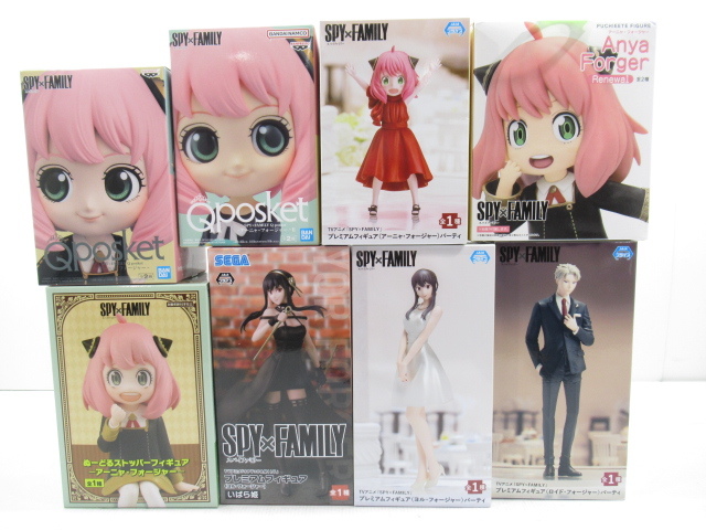 n67614-ty 未開封○8個セット ぬーどるストッパー Qposket等 スパイファミリー アーニャ ロイド ヨル フィギュア [056-230505]