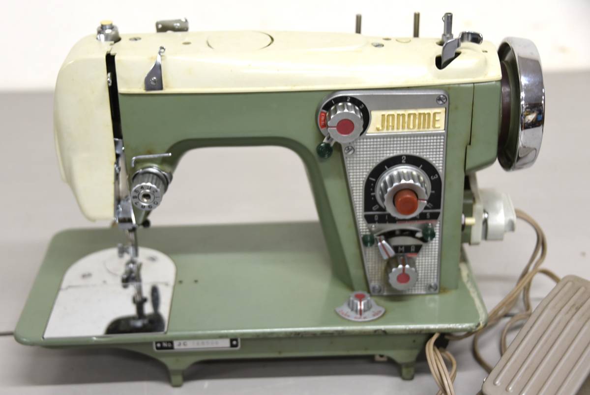 工業用】JANOME 足踏み ミシン レザークラフト モーター付き 革
