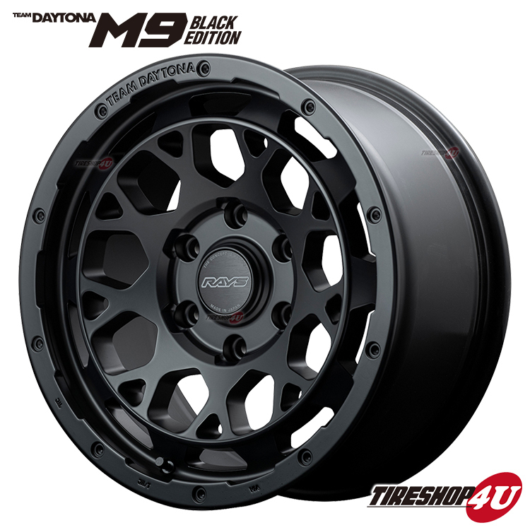 ハイエース　RAYS M9、BFGoodrichオールテレーン4本セット 4本セット RAYS DAYTONA M9 ブラックエディション 16x6.5J 6/139.7 +38