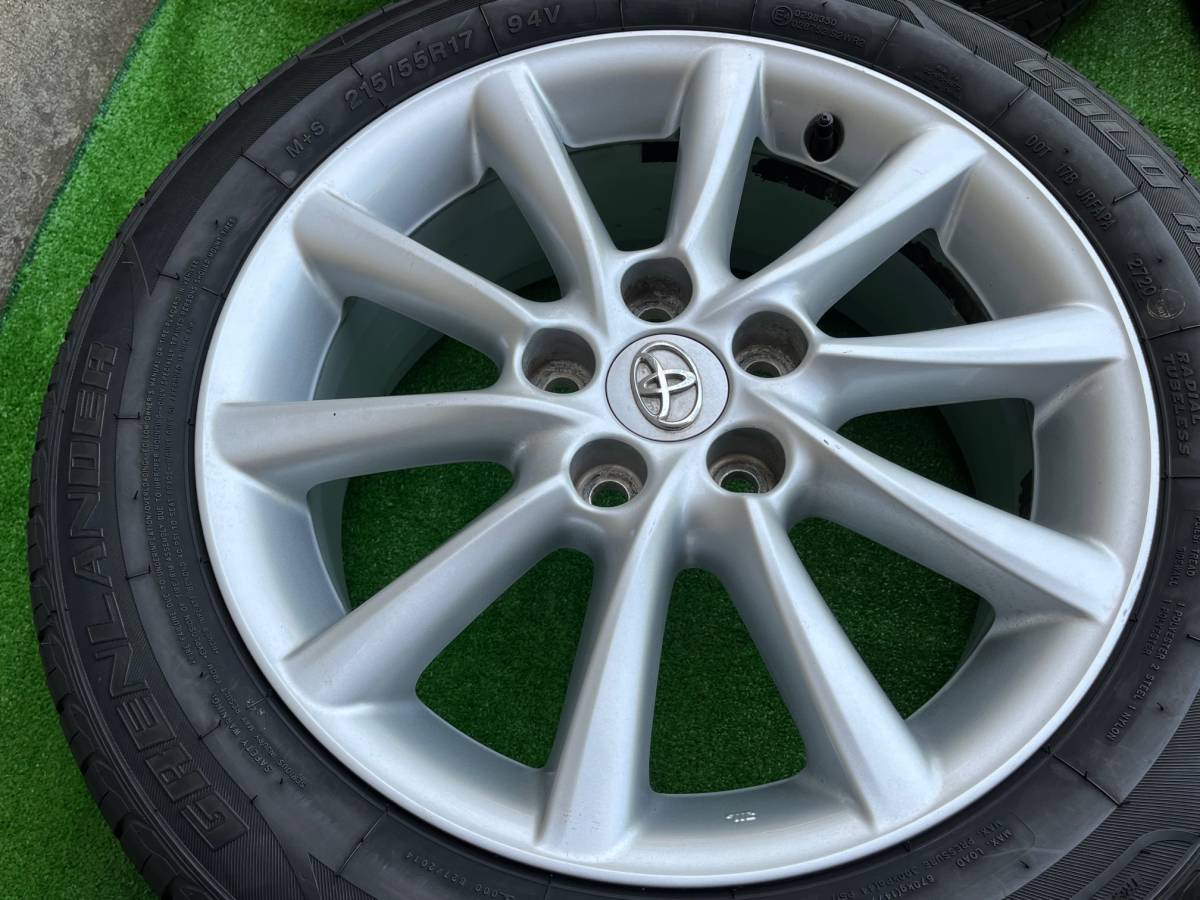 トヨタ エスティマ 純正 5H114.3 17 7J +50 215/55R17 20年製 