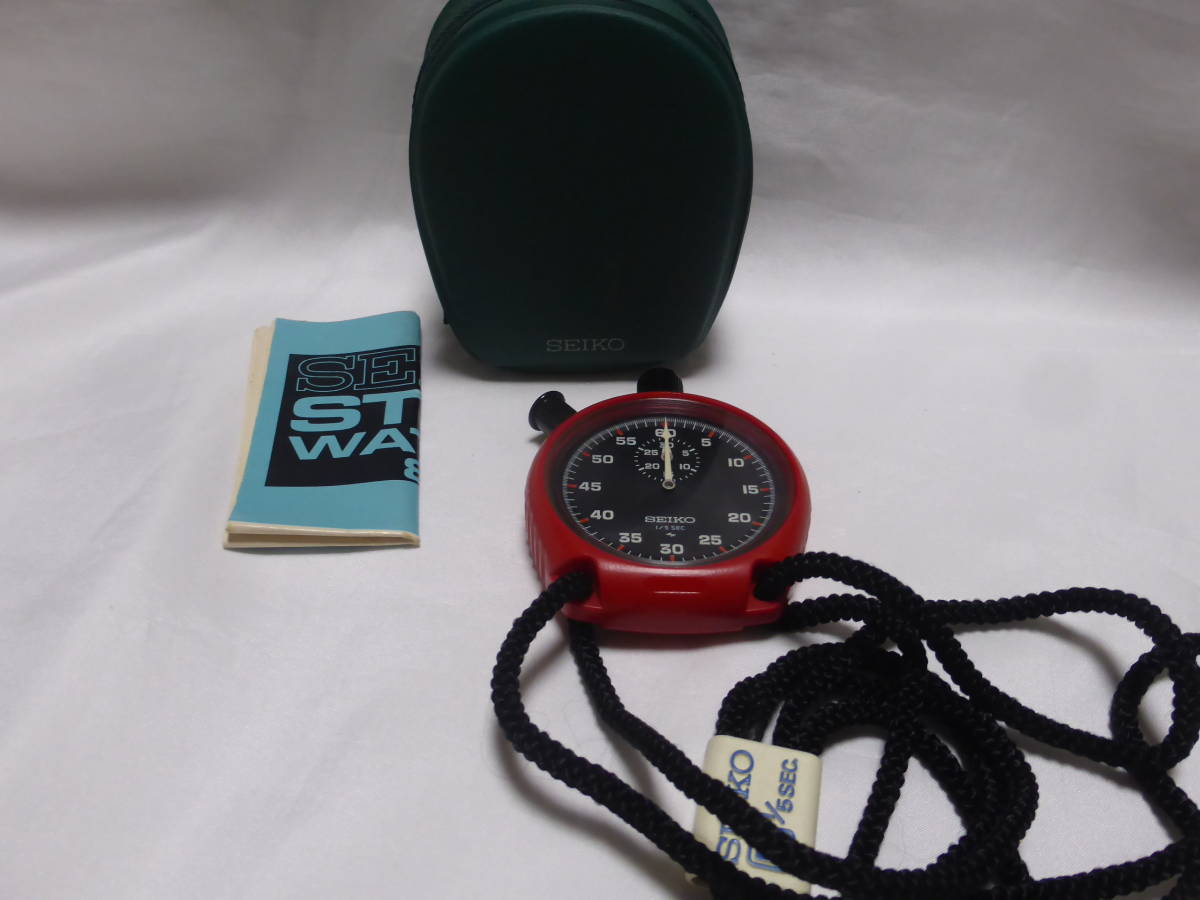 SEIKO☆セイコー 手巻き ストップウォッチ 赤 88-512☆ 【公式通販】