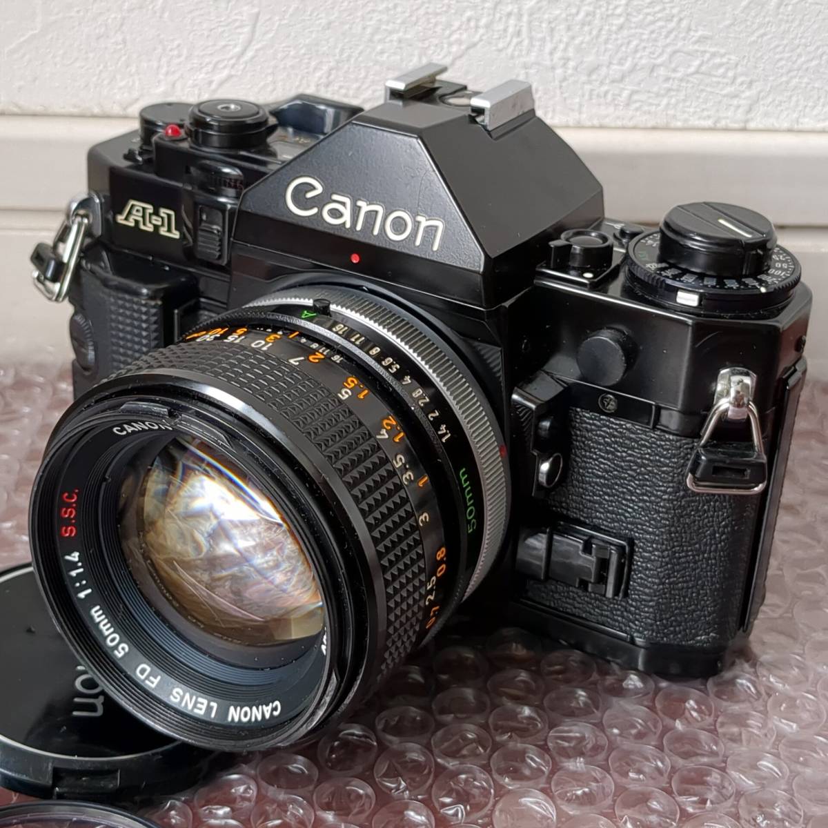 露出計動作 Canon A-1 + FD 50mm F1.4 S.S.C キャノン 一眼レフ 家電