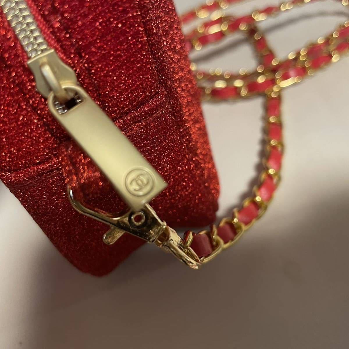 CHANEL シャネル ショルダーバッグ ポーチ バッグ 新品 未使用 赤 