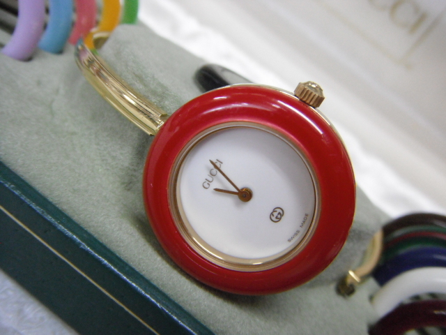 GUCCI グッチ 腕時計 チェンジベゼル 12色 11/12 レディース ケース付