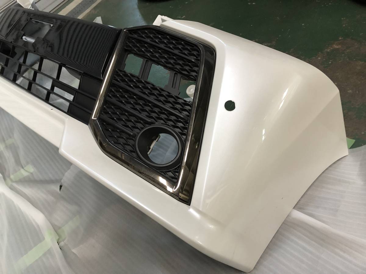 0 パールホワト ヴェルファイア30後期純正フロントバンパー 大人気