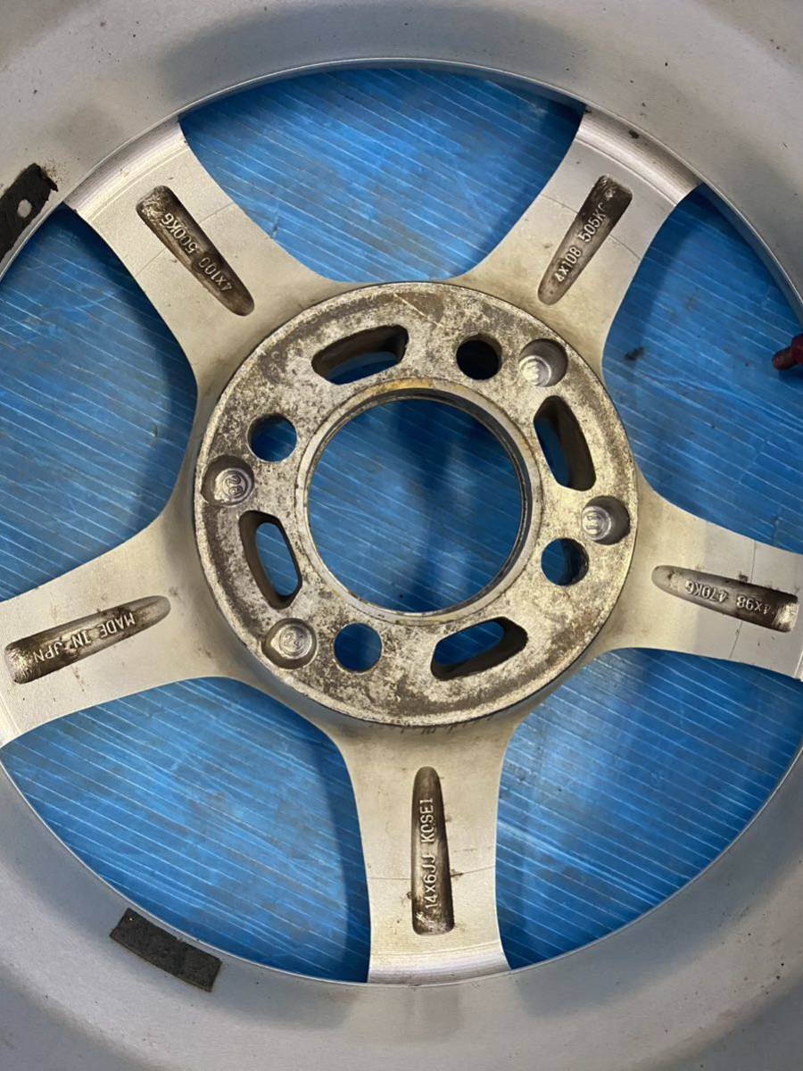 KOSEI Racing K3Formula 14x6.0J PCD 100 H4 OFF+28 ハブ径72mm キズ 
