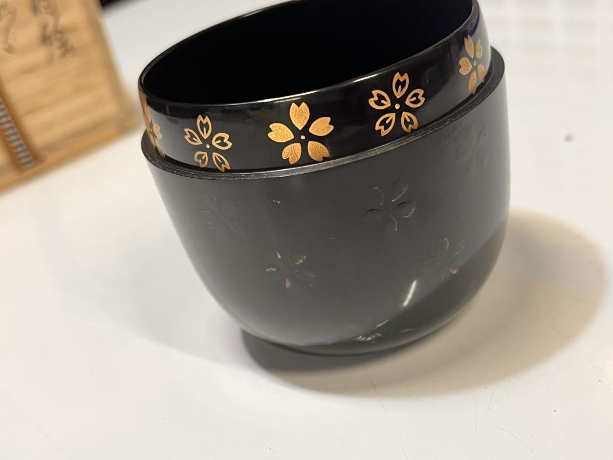 細川司光 桜蒔絵 輪島塗 大棗 茶道具 共箱 細川司光 桜蒔絵 輪島塗 大棗 茶道具 共箱 細川司光 桜蒔絵 輪島塗 大