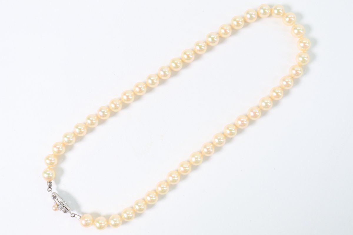 MAJORICA マジョリカ パールネックレス 約8mm 金具SILVER刻印 シルバー 