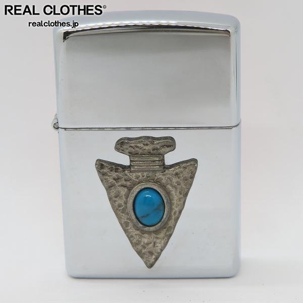 ZIPPO/ジッポー メタル貼り ターコイズ 97年製 /LPL