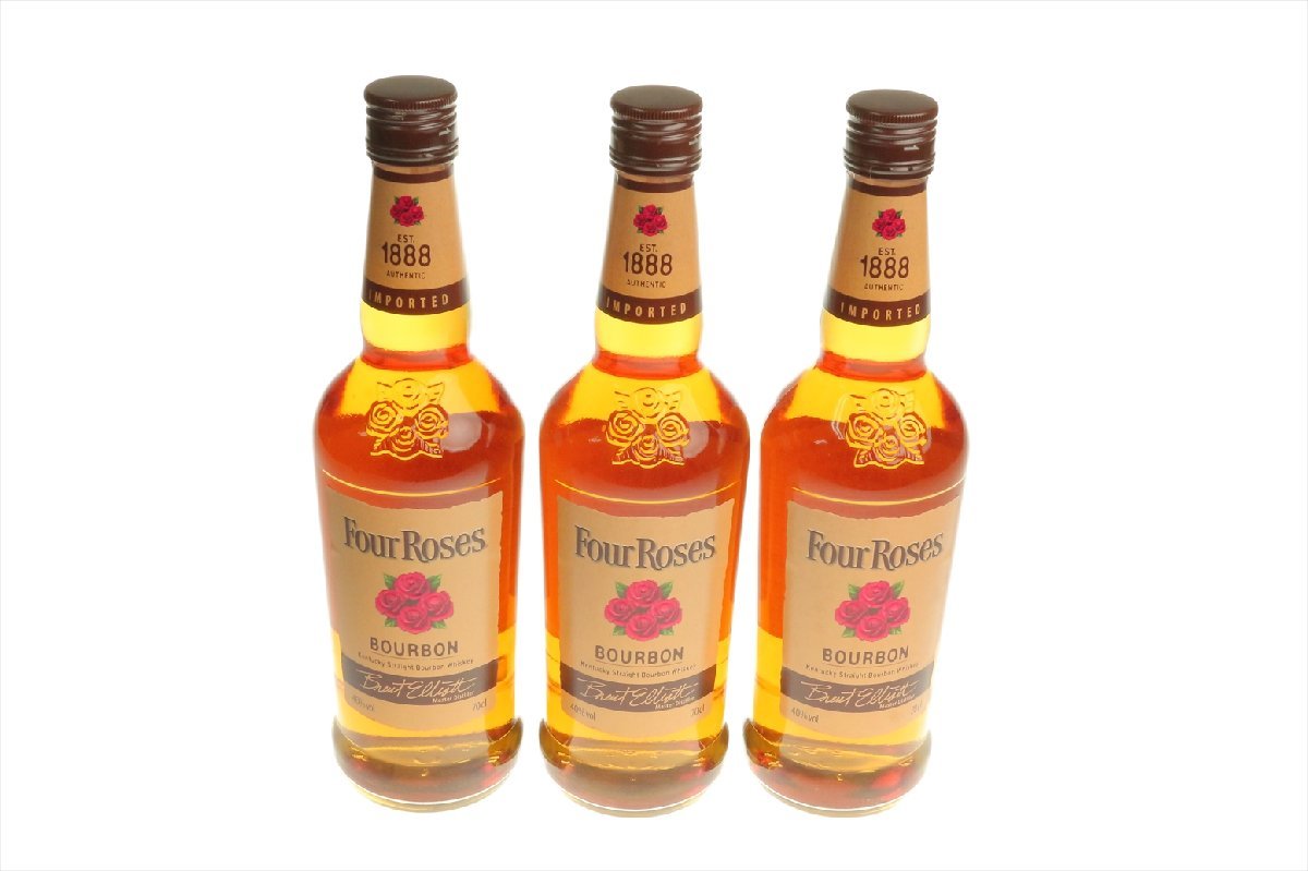 古酒 Four Roses フォアローゼズ BOURBON バーボン 1888 ３本セット ウイスキー 700ml 40% 未開栓 未開封 2707bz