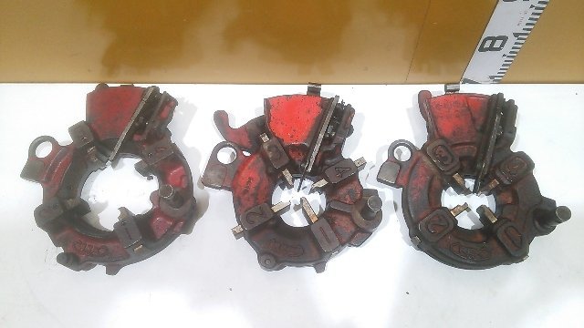 【1円スタート！】REX レッキス パイプマシン 自動切り上げ ダイヘッド 3個セット A6557