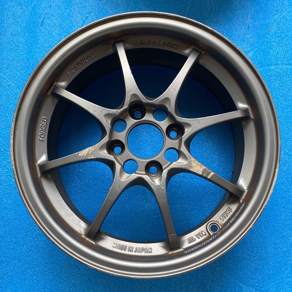 RAYS VR CE28N 15×6.5J/4穴PCD 100 オフセット+35 ハブ約65mm中古 