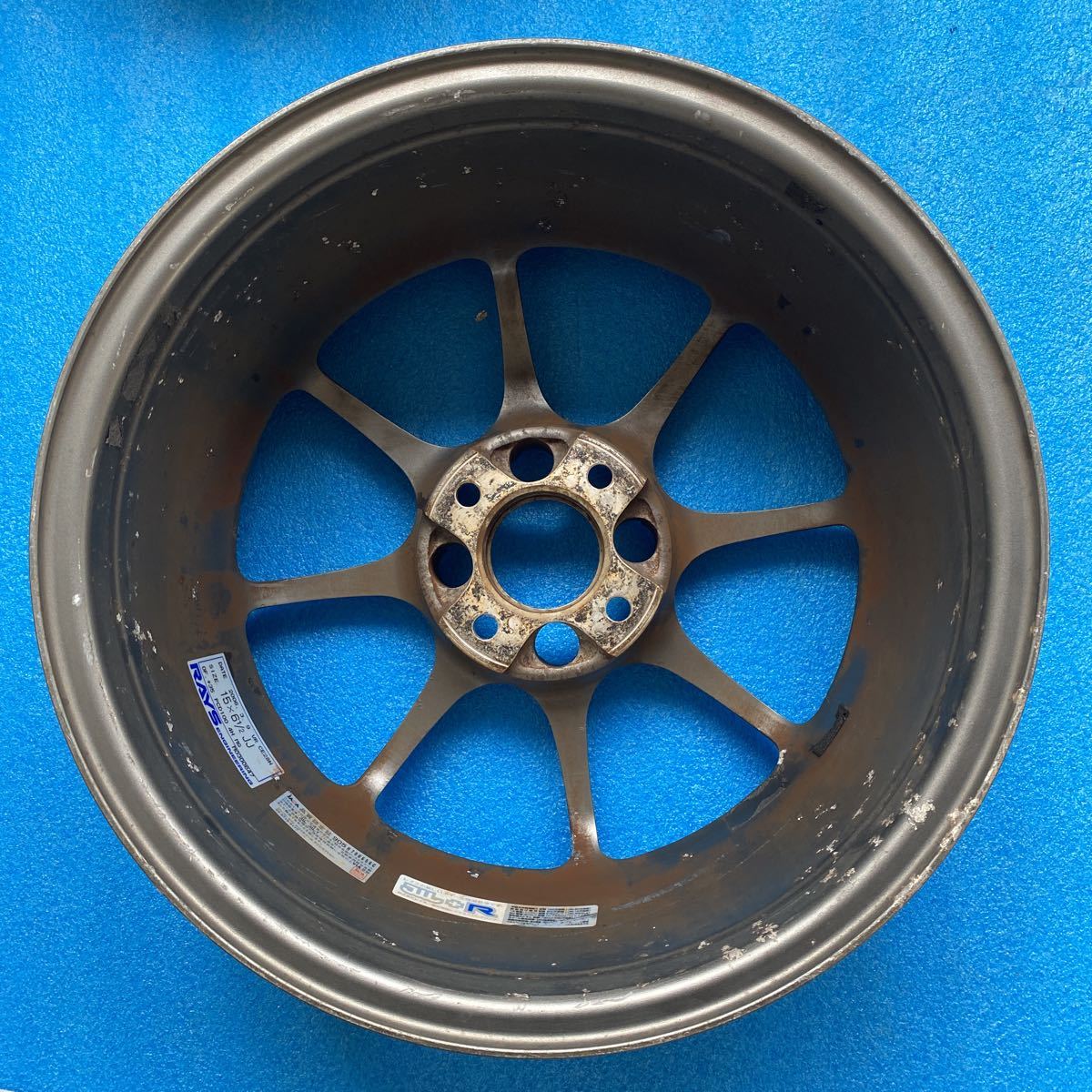 RAYS VR CE28N 15×6.5J/4穴PCD 100 オフセット+35 ハブ約65mm中古 