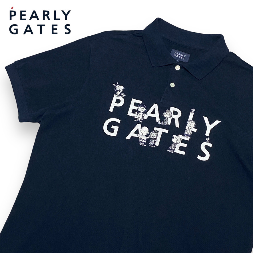 美品 特大 PEARLY GATES × PEANUTS 半袖 鹿の子 ポロシャツ メンズ 7
