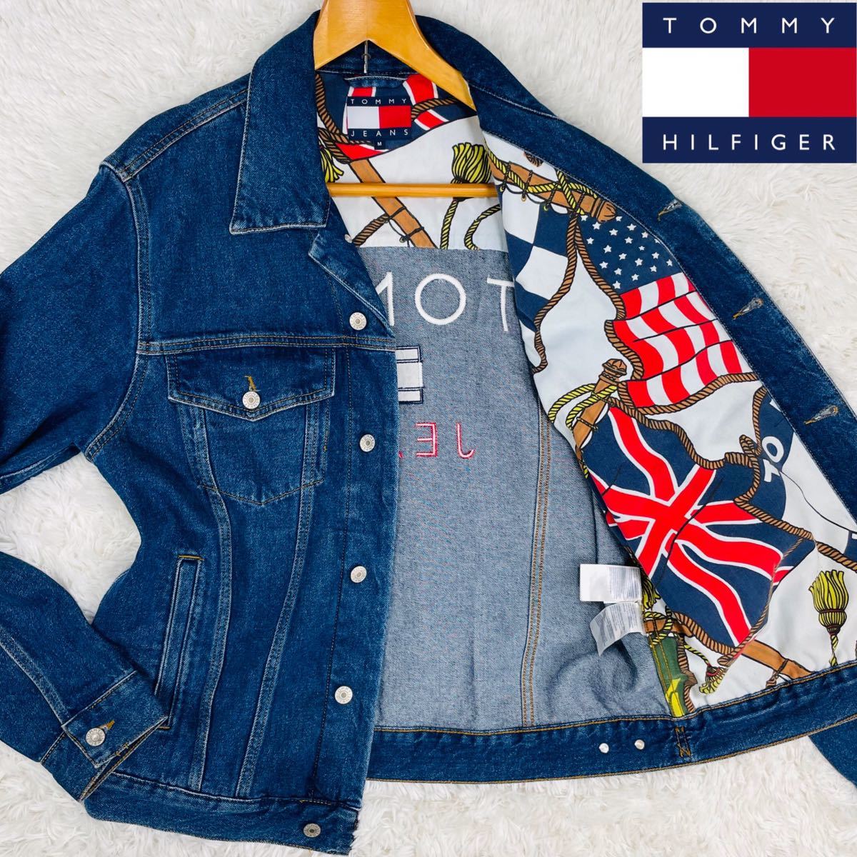 未使用級!! 【L】トミージーンズ『圧巻のデザイン』TOMMY JEANS デニム  