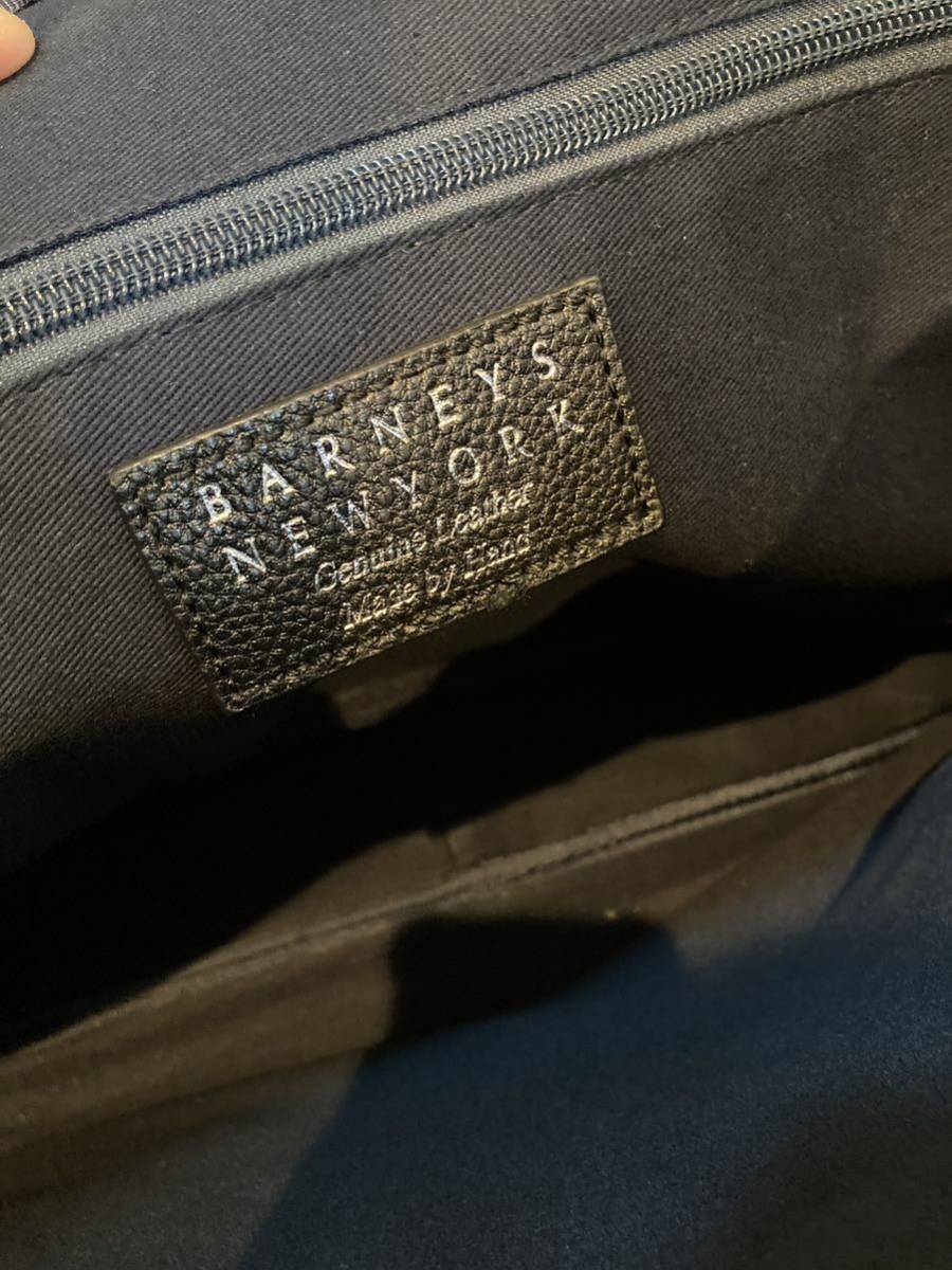 バーニーズニューヨーク ブリーフケース 黒 レザー BARNEYS NEW YORK