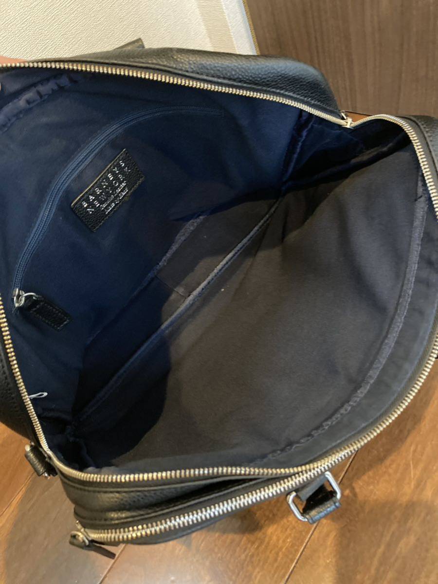 バーニーズニューヨーク ブリーフケース 黒 レザー BARNEYS NEW YORK