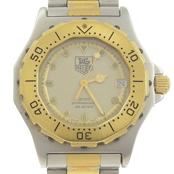 ✨希少✨TAGHEUER HEUERロゴ プロフェッショナル 980.016 1円 gg TAG HEUER タグホイヤー プロフェッショナル メンズ クォーツ
