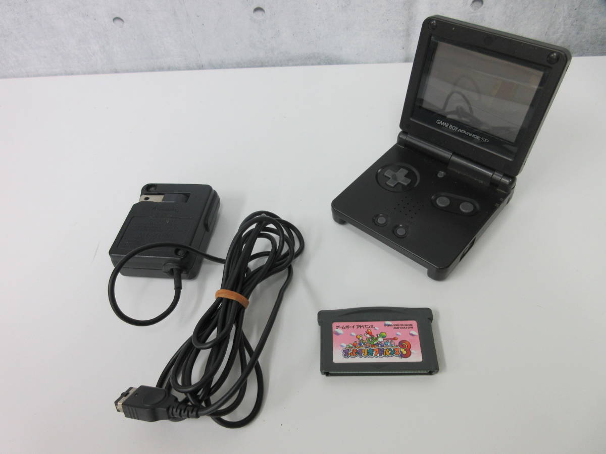 A1-3[ゲームボーイアドバンス SP 本体 充電器＆ゲームソフト付き] GAME BOY ADVANCE　動作確認済み ジャンク品