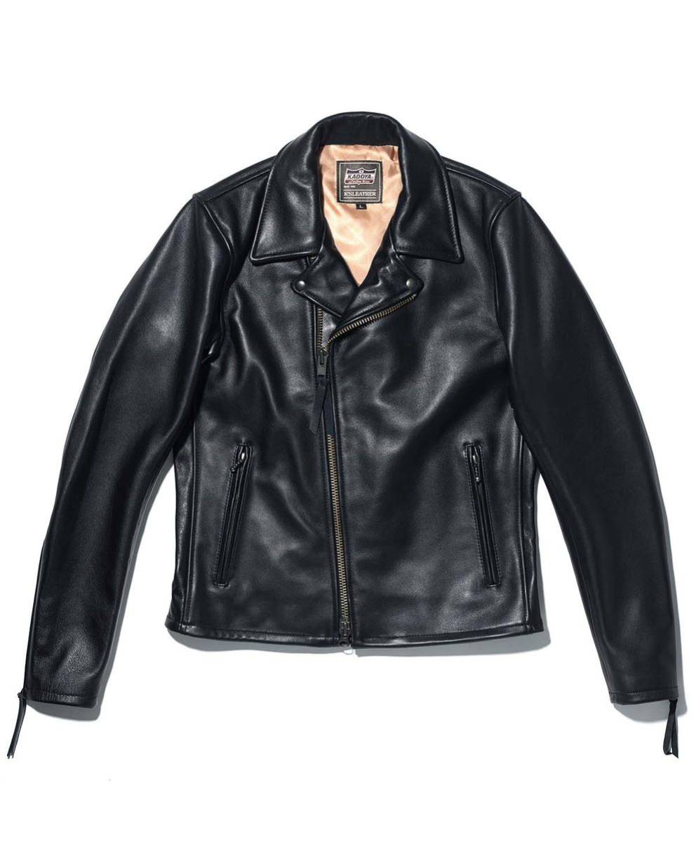 a-9 極美品 KADOYA カドヤ シングルライダースジャケット MW ブラック  