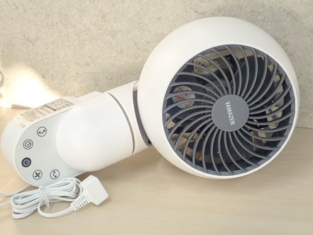 ●MT● 【2022年製展示品・付属品完備】 壁掛式 サーキュレーター 上下左右自動首振 静音モード/リモコン/タイマー YA.R-FV.K15.1(SQ-79)