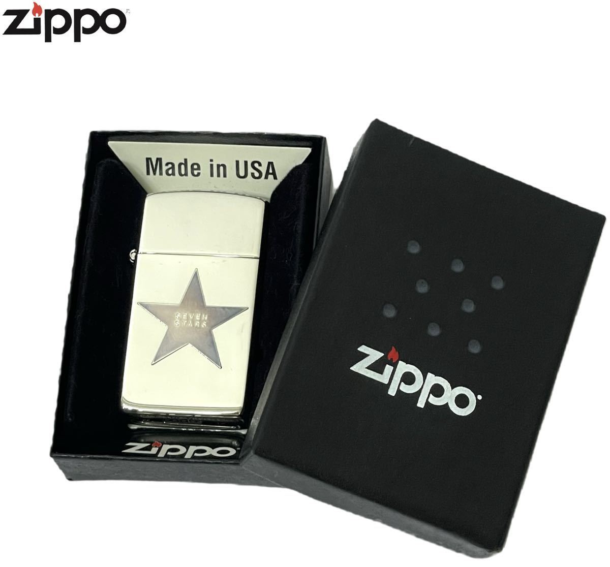 【100%新品，品質保証】 展示品 ZIPPO ジッポー 11年製 Seven Stars セブンスター スリムタイプ オイルライター ビッグスター たばこ銘柄 ケース付き USA製正規品(Zippo)｜売買されたオークション情報、yahooの商品情報をア Zippo