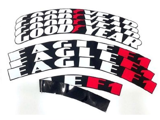  GOODYEAR EAGLE F1 ３D タイヤステッカー ホワイトレター タイヤ4本分8枚(グッドイヤー)｜売買されたオークション情報、yahooの商品情報をアーカイブ公開 - オークファン 18インチ