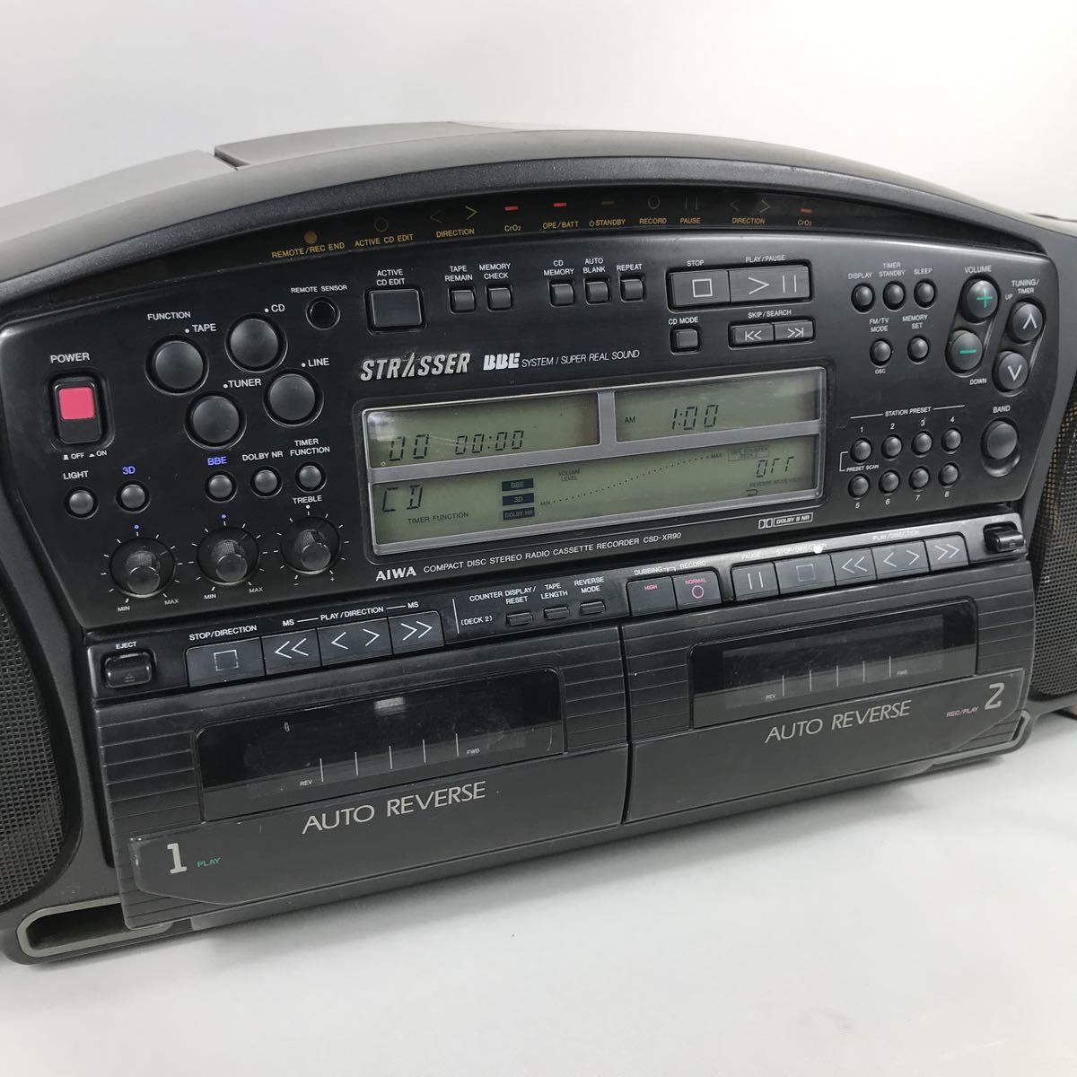 AIWA アイワ CDラジカセ CSD-XR90 DBES 1980年代モノ バブルラジカセ 