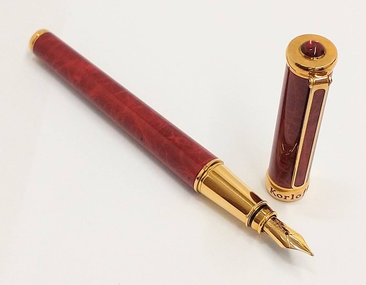 【希少】コルロフ パリ 万年筆 18K(750)ペン先 天然ダイヤ付 仏製 万年筆 ゴールドトリム プロフィット | ペン先K18｜トレファクONLINE
