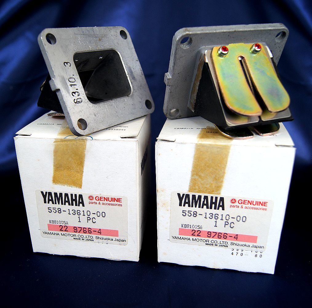 最後の1セット 自宅倉庫蔵出し YAMAHA ヤマハ純正部品 RD250/350 共通【リードバルブ・アッセンブリ】2個一括 元箱入の新品 2スト DX RX RZ