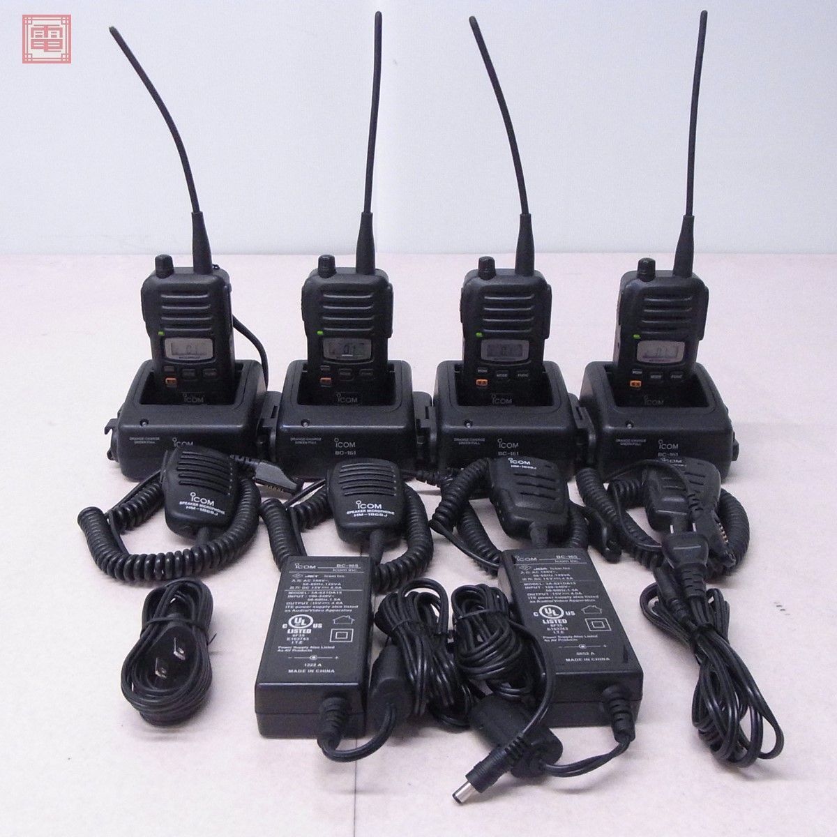 【特定小電力トランシーバ】　IC-4810　完動品 ICOM アイコム IC-4810 特定小電力トランシーバー 特小 4個セット 付属