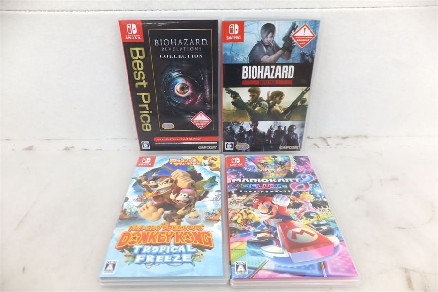 ▽まとめて出品 NINTENDO SWITCH用 4本 任天堂 ゲームソフト 中古 現状