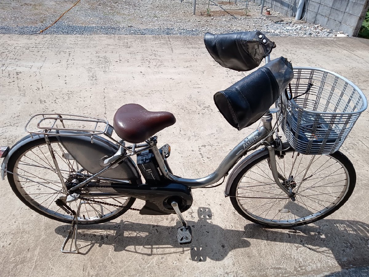 中古電動アシスト自転車 パナソニック 1円売切り!!機関良好 アシスタ