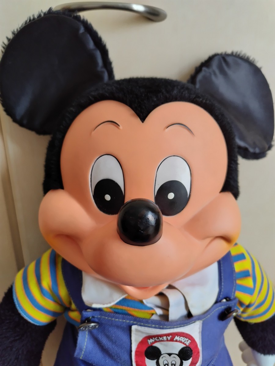 ヤングエポック ミッキーマウス ぬいぐるみ ディズニー レトロ big young epoch 約74cm オーバーオール 昭和 昭和レトロ disney mickey