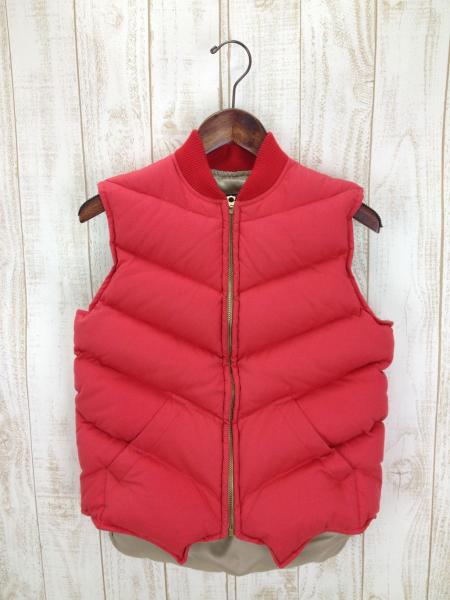 CUSHMAN◆ダウンベスト/S/-/RED