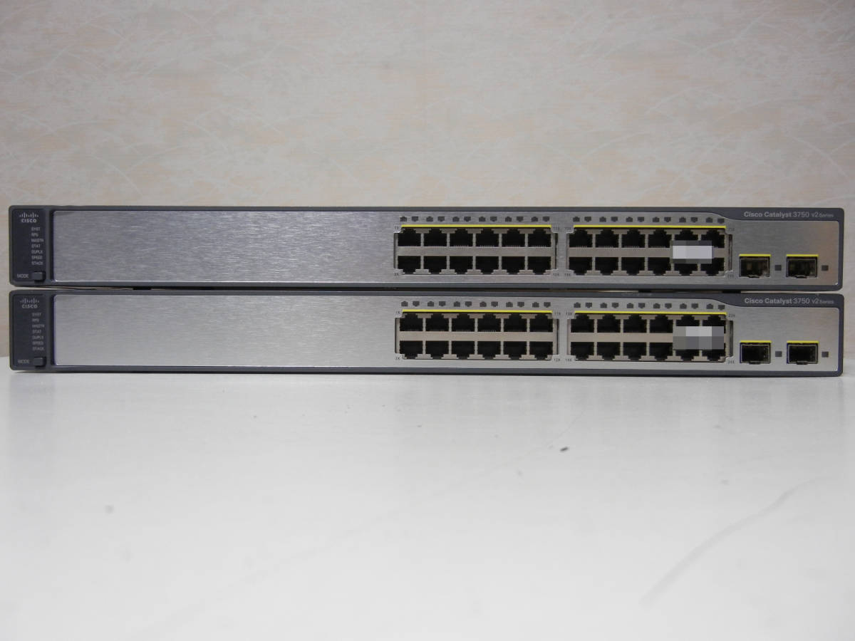 新作，定番人気】 《》【中古】4台SET Cisco WS-C3750V2-24TS-E 