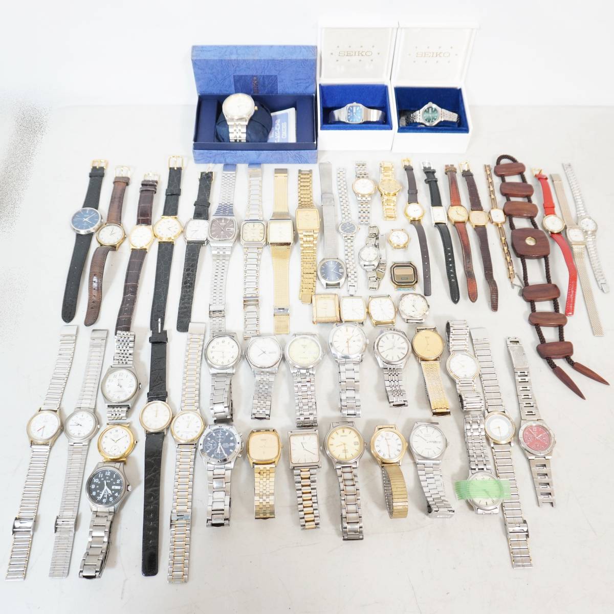 【C】 SEIKO セイコー アルバ 腕時計 55点 まとめ / クロノグラフ 5DX パーペチュアルカレンダー エクセリーヌ 他 / メンズ レディース