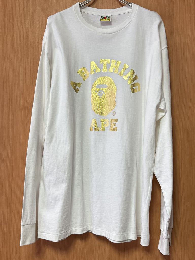 超激得，SALE アベイシングエイプ a bathing ape ロングTシャツ 2XL 長袖Tシャツ(長袖Tシャツ)｜売買されたオークション情報、yahooの商品情報をアーカイブ公開 - オークファン 男性用