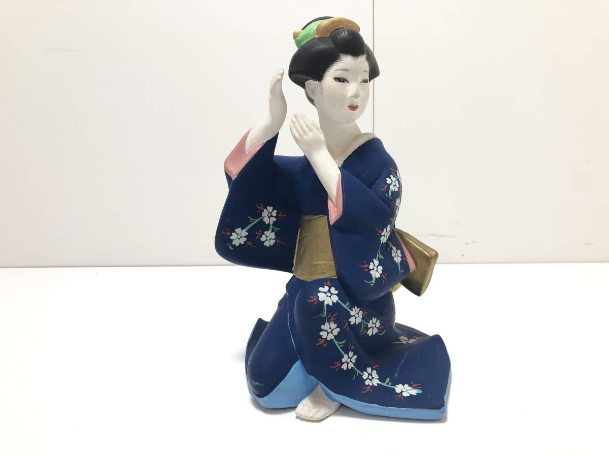 C80 裏隠絵 春画人形 博多人形 舞子 芸者 美人 枕絵 遊女 浮世絵 猫