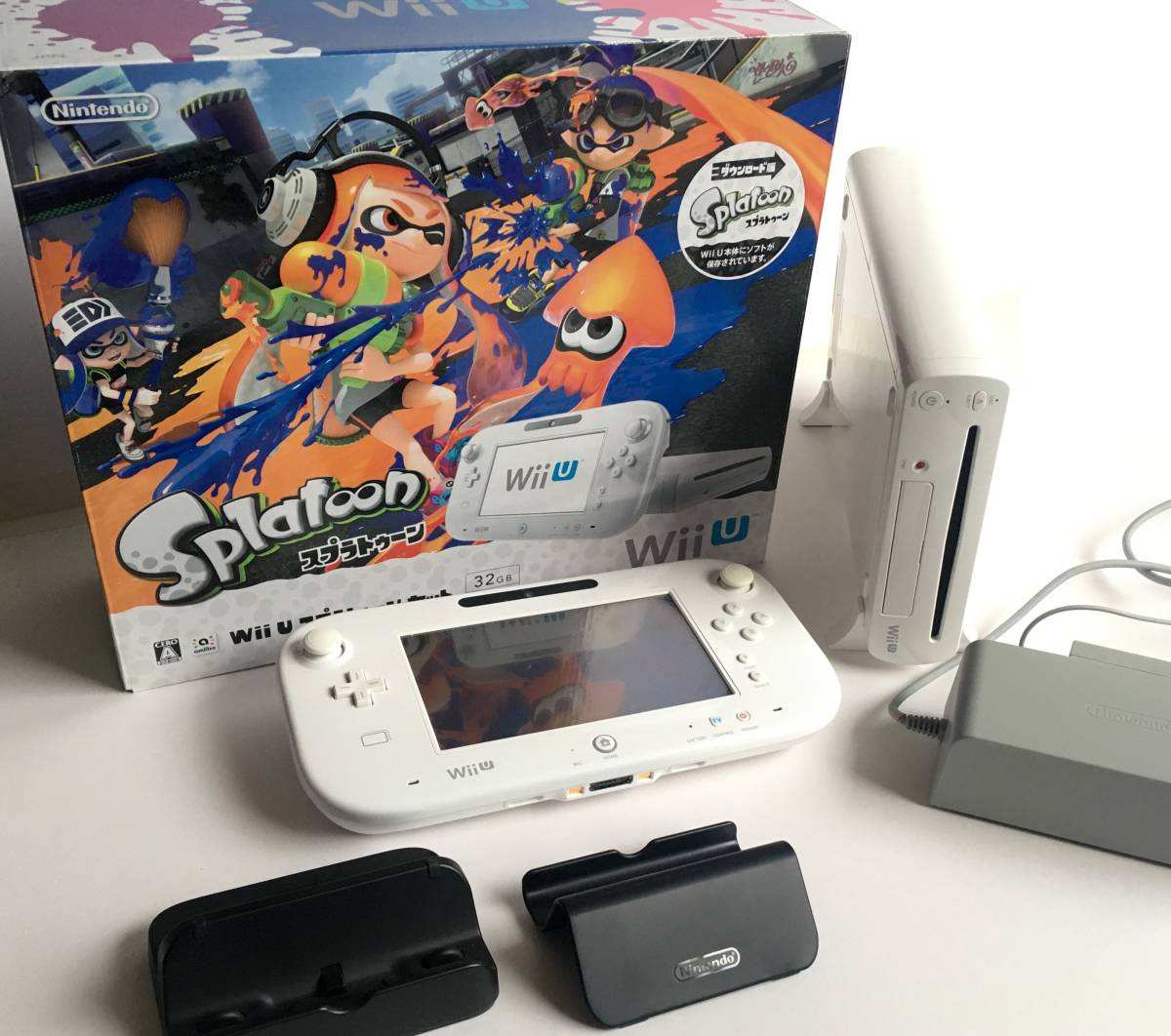 Wii U 本体 スプラトゥーン セット 32GB U 32GB Wii 汚れ有 中古品
