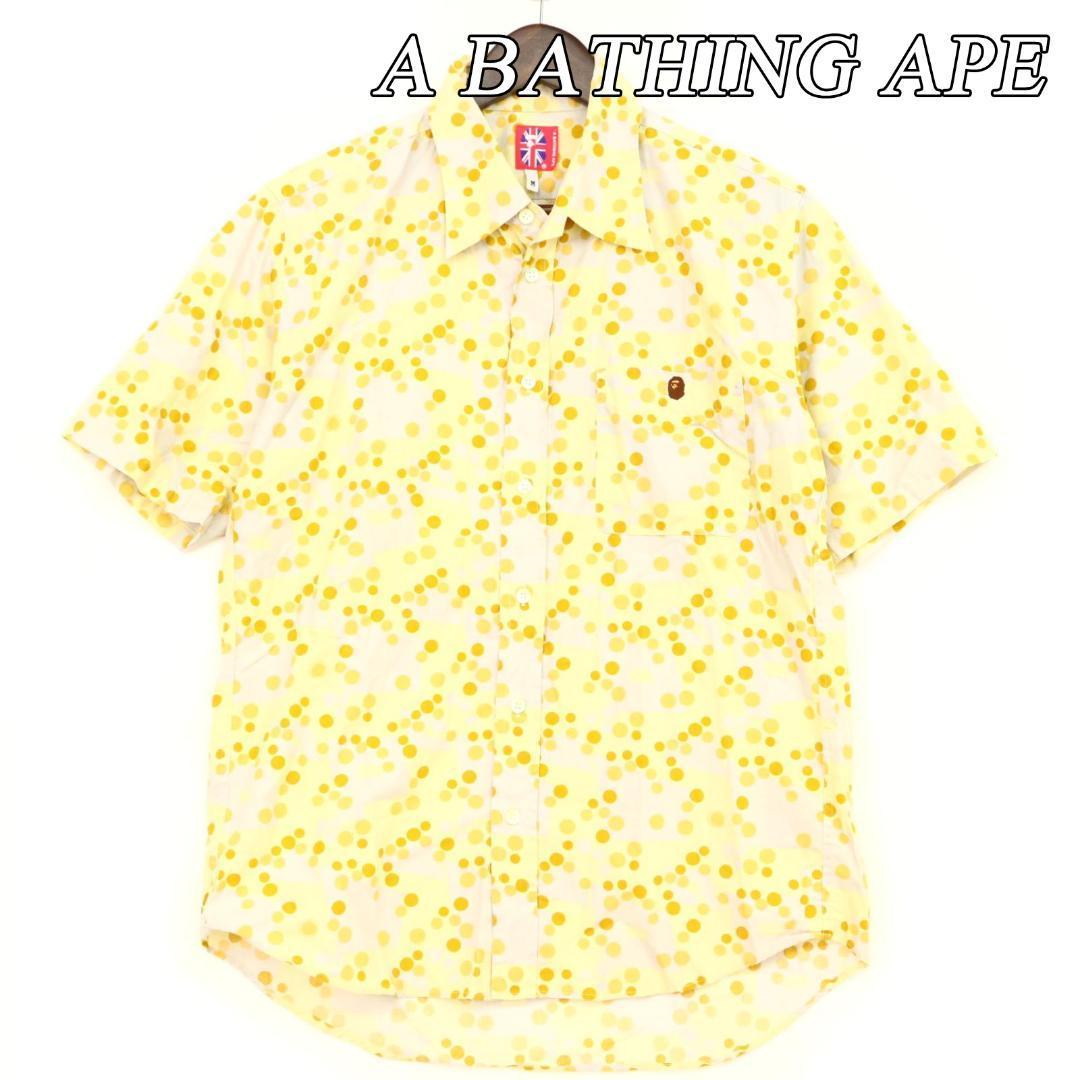 A BATHING APE アベイシングエイプ 半袖 シャツ M ストリート 黄