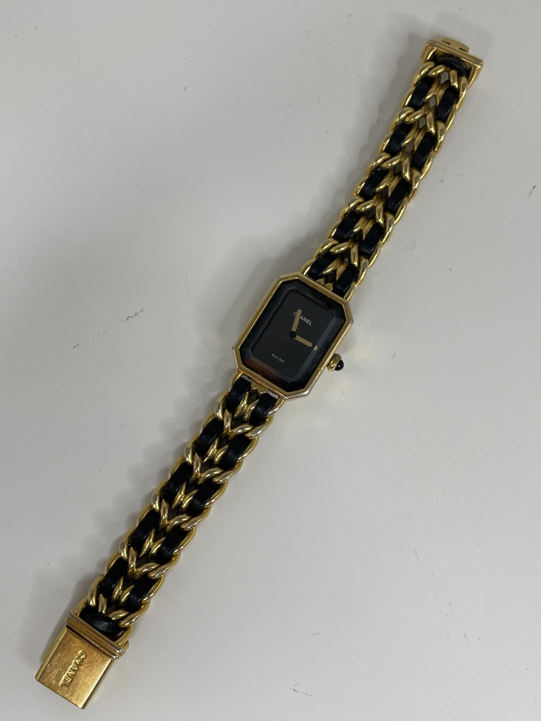 【美品】稼働 CHANEL シャネル プルミエール Mサイズ ゴールド