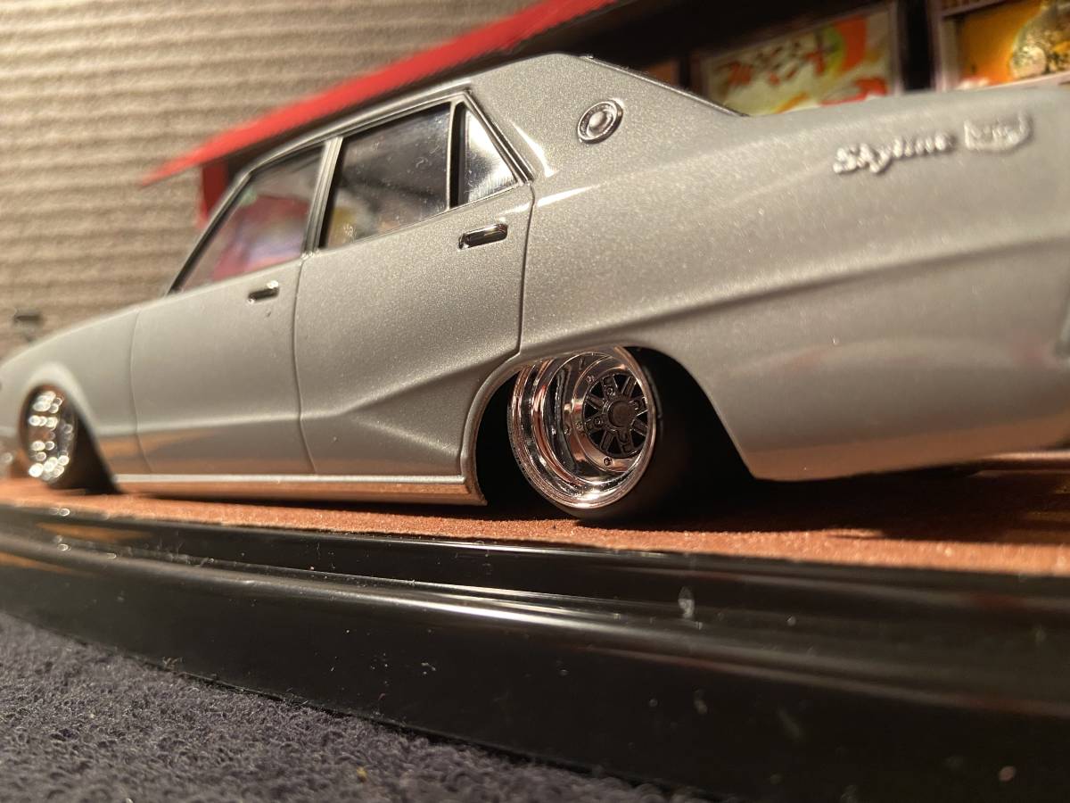 1⁄24 カスタム ケンメリ スカイライン ジオラマ 旧車 アオシマ クリア