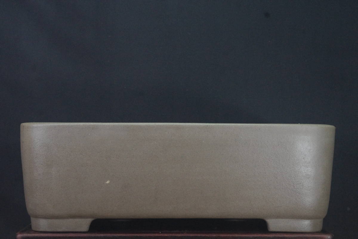 ★盆栽日和★　和鉢 【誠山】 内縁撫角長方鉢　48.5㎝