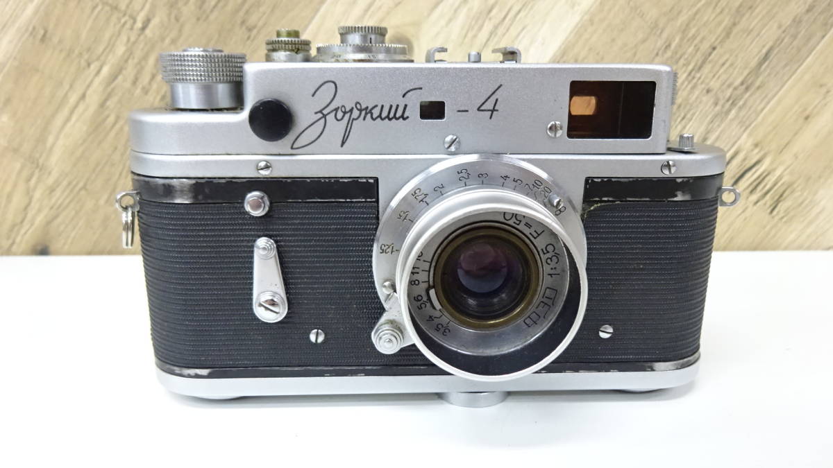 [船橋05046F] Zorki-4 レンジファインダー ☆ FED 1:3.5 F＝50㎜